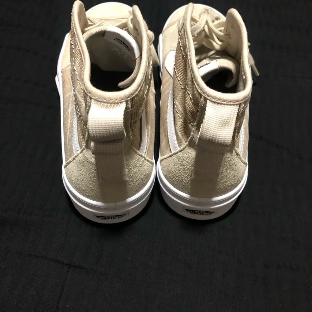 Vans-SK8-Hi-Sentry Waffle Cup-Plaid French Oak-UNISEX Shoes-Mens 9.5/Women 11